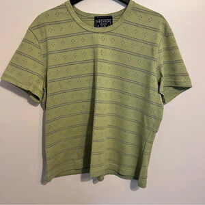Green  Eyelet Tee